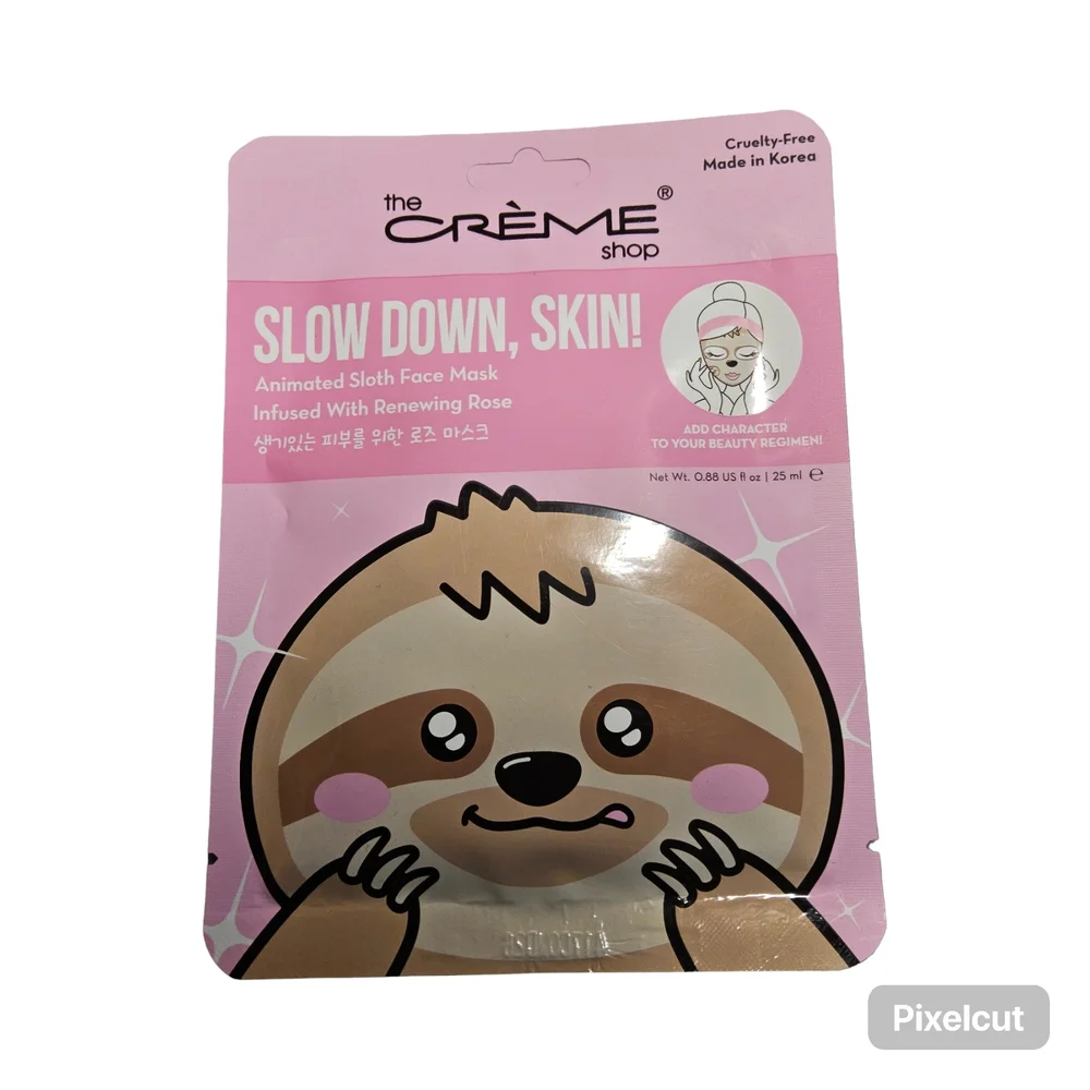 NWOT The Crème Shop Bundle with Eyelash Adhesive, mascara an Sloth Face Mask
